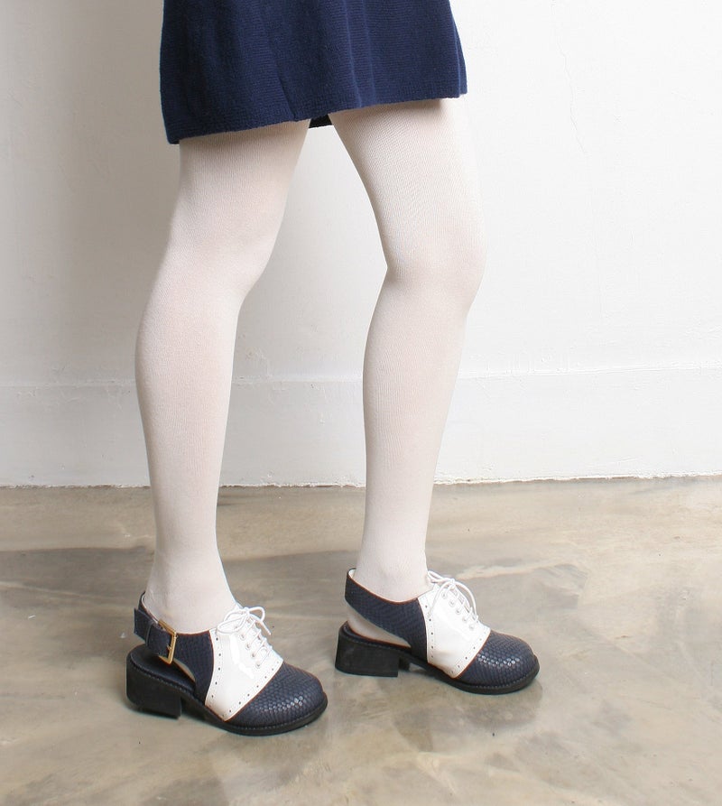 STYLEGAGA Women Color Flat knit Sweater Cotton Stirrup Footless Footed tights (S/M, Ivory) - Image 3